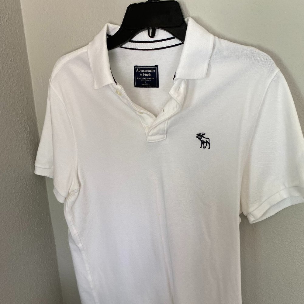 Abercrombie & FItch white short sleeve polo